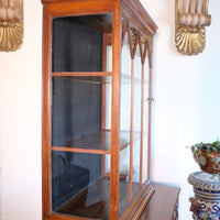 Mahogany Astral Glazed Wall Display Cupboard c 1910