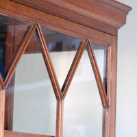 Mahogany Astral Glazed Wall Display Cupboard c 1910