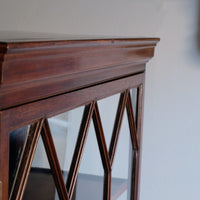 Mahogany Astral Glazed Wall Display Cupboard c 1910