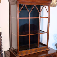 Mahogany Astral Glazed Wall Display Cupboard c 1910