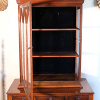 Mahogany Astral Glazed Edwardian Wall Display Cupboard Circa 1910