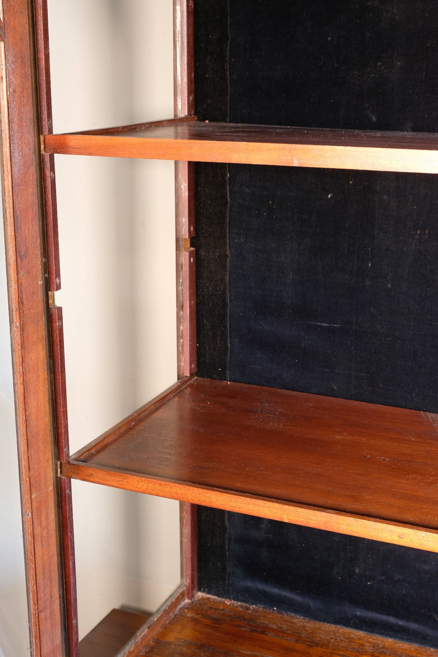 Mahogany Astral Glazed Edwardian Wall Display Cupboard Circa 1910