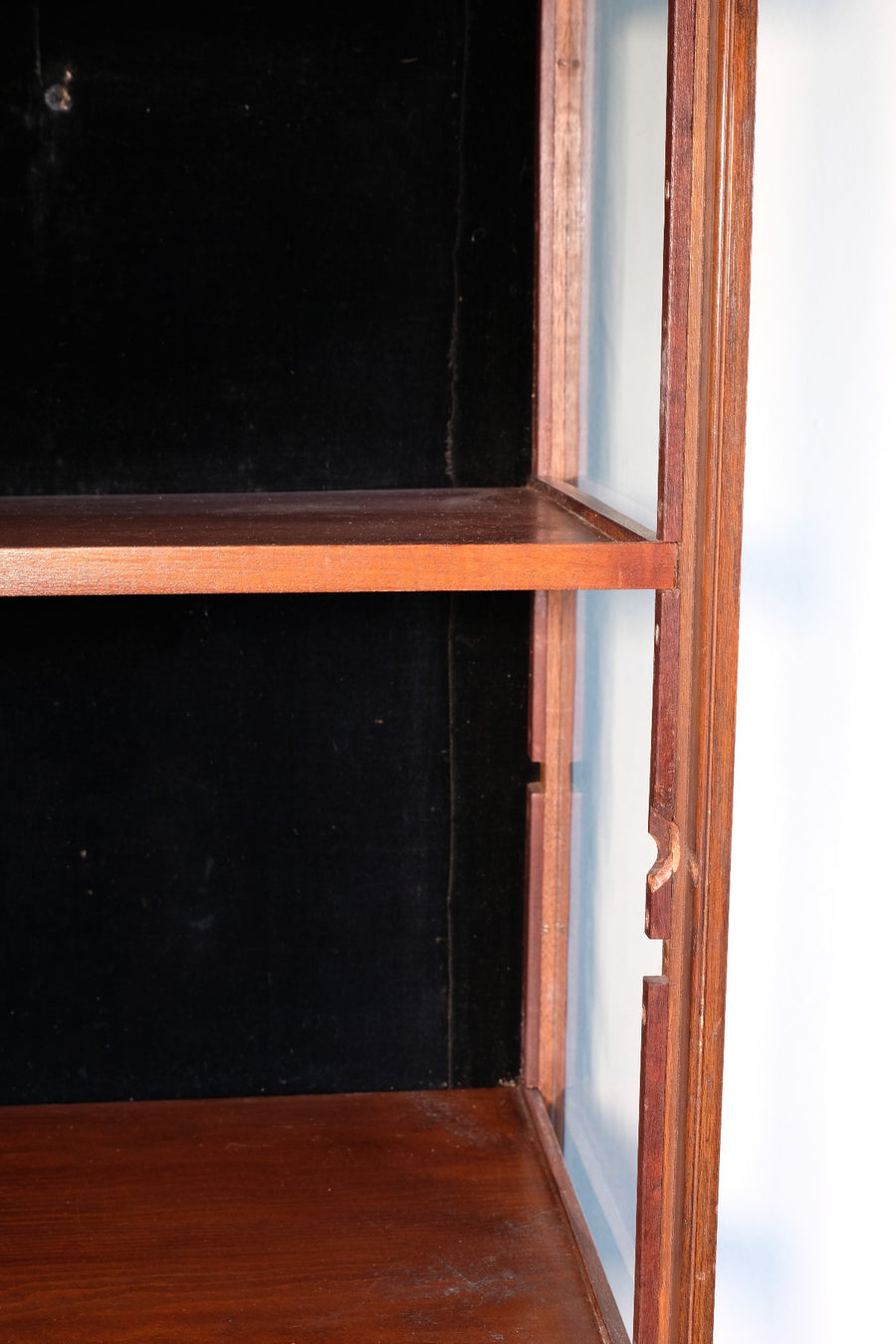 Mahogany Astral Glazed Edwardian Wall Display Cupboard Circa 1910