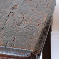 17th century oak jointed stool carved frieze