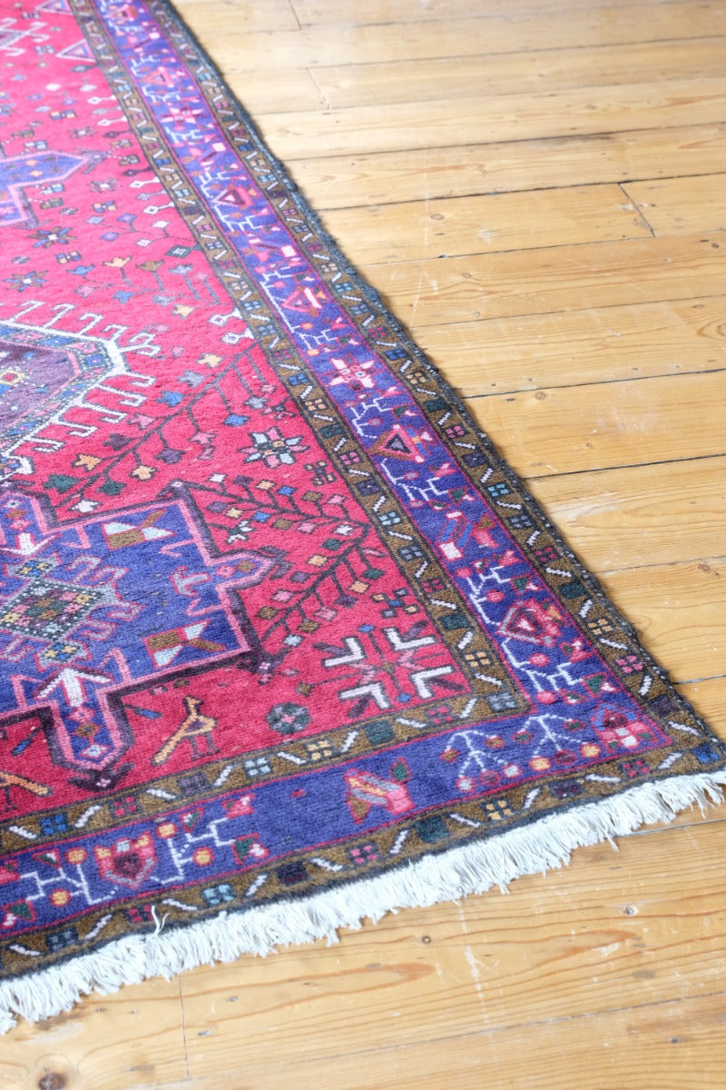 Vintage Middle Eastern Wool Vibrant Hall Runner