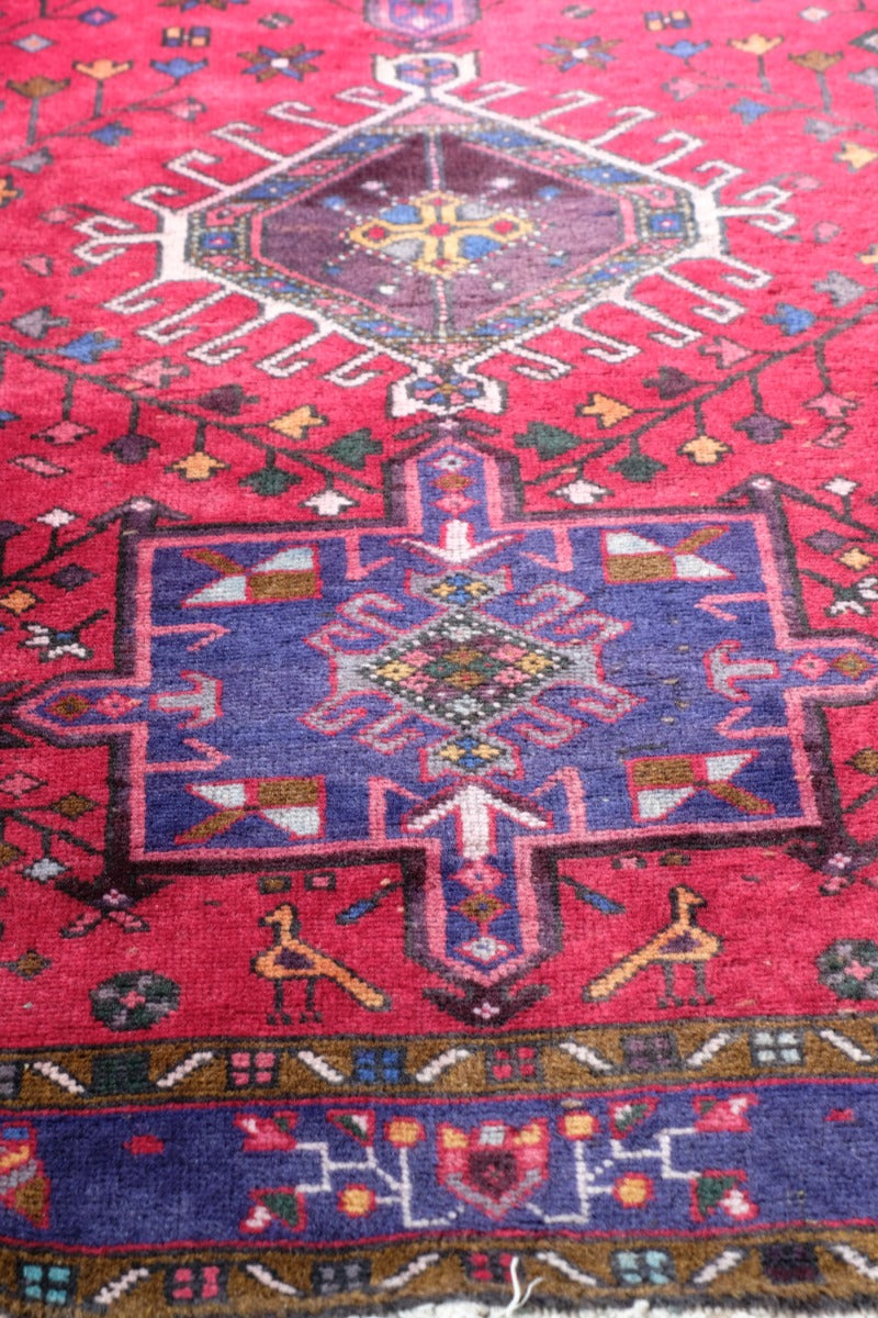 Vintage Middle Eastern Wool Vibrant Hall Runner