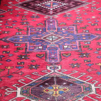 Vintage Middle Eastern Wool Vibrant Hall Runner