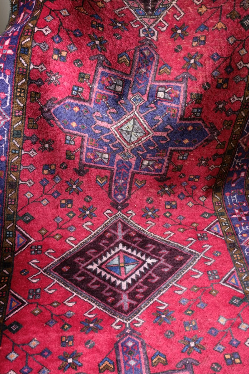 Vintage Middle Eastern Wool Vibrant Hall Runner