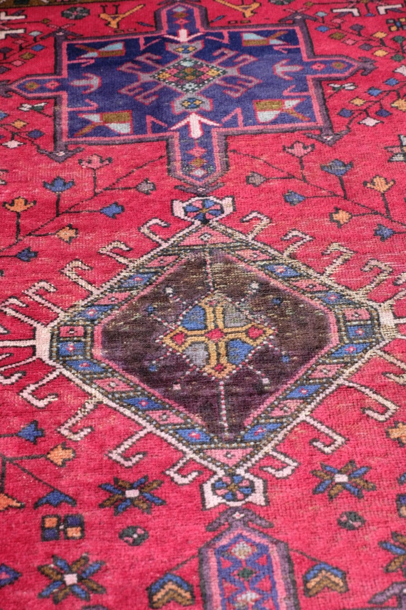 Vintage Middle Eastern Wool Vibrant Hall Runner