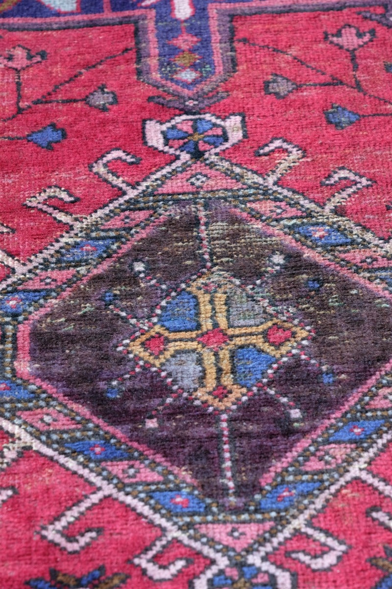 Vintage Middle Eastern Wool Vibrant Hall Runner