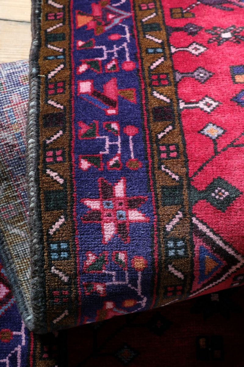 Vintage Middle Eastern Wool Vibrant Hall Runner