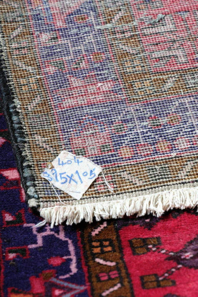 Vintage Middle Eastern Wool Vibrant Hall Runner