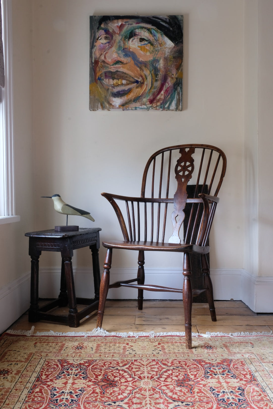 19th Century Windsor Wheelback Armchair in Ash & Elm