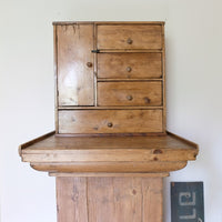 Scratch Built Pine Cupboard With Four Varied Drawers