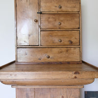 Scratch Built Pine Cupboard With Four Varied Drawers