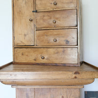 Scratch Built Pine Cupboard With Four Varied Drawers