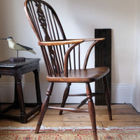 19th Century Windsor Wheelback Armchair in Ash & Elm