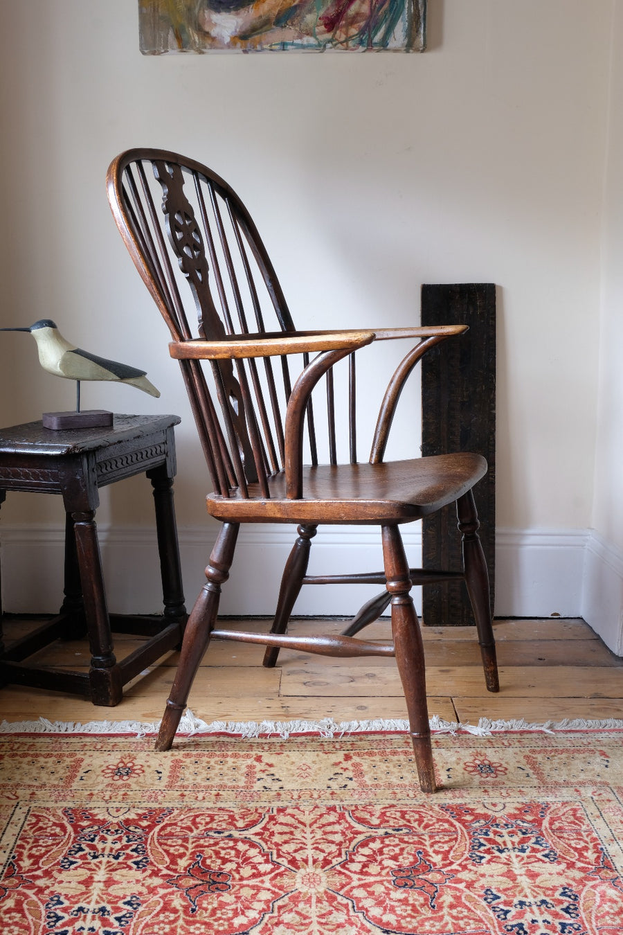 19th Century Windsor Wheelback Armchair in Ash & Elm