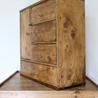 Scratch Built Pine Cupboard With Four Varied Drawers