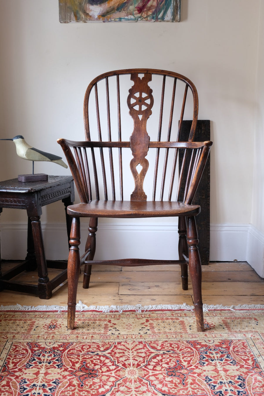 19th Century Windsor Wheelback Armchair in Ash & Elm