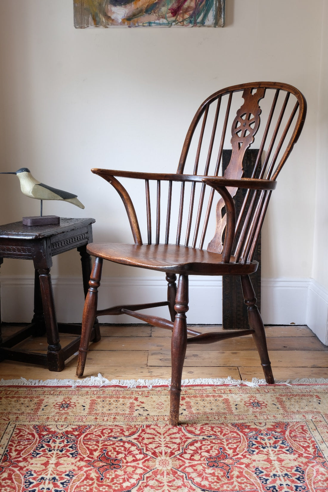 19th Century Windsor Wheelback Armchair in Ash & Elm