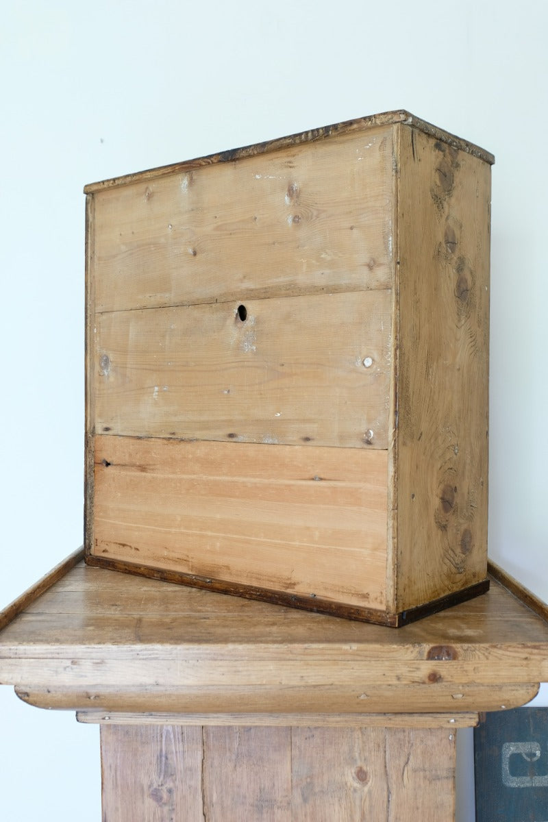 Scratch Built Pine Cupboard With Four Varied Drawers