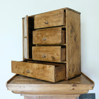 Scratch Built Pine Cupboard With Four Varied Drawers