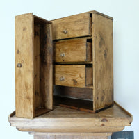 Scratch Built Pine Cupboard With Four Varied Drawers