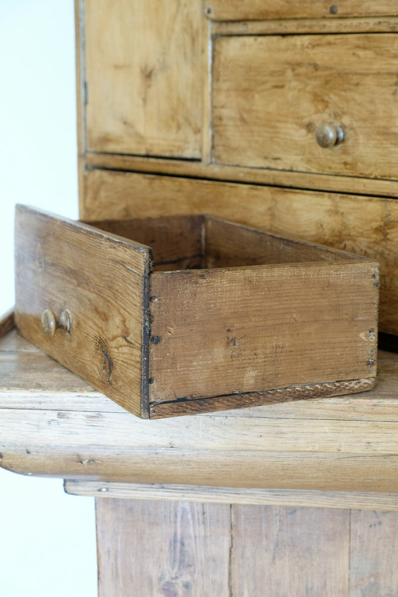 Scratch Built Pine Cupboard With Four Varied Drawers