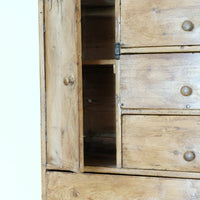 Scratch Built Pine Cupboard With Four Varied Drawers