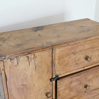 Scratch Built Pine Cupboard With Four Varied Drawers