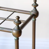 Brass & Cast Iron Stick Stand With Finials 19th Century