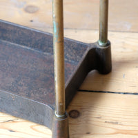 Brass & Cast Iron Stick Stand With Finials 19th Century