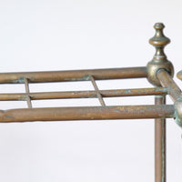 Brass & Cast Iron Stick Stand With Finials 19th Century