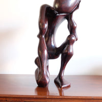 African Abstract Mahogany Sculpture Inspired by Rodin and Henry Moore