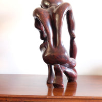 African Abstract Mahogany Sculpture Inspired by Rodin and Henry Moore