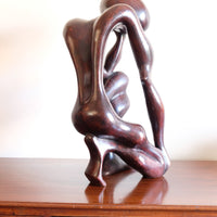 African Abstract Mahogany Sculpture Inspired by Rodin and Henry Moore