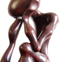 African Abstract Mahogany Sculpture Inspired by Rodin and Henry Moore