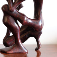 African Abstract Mahogany Sculpture Inspired by Rodin and Henry Moore