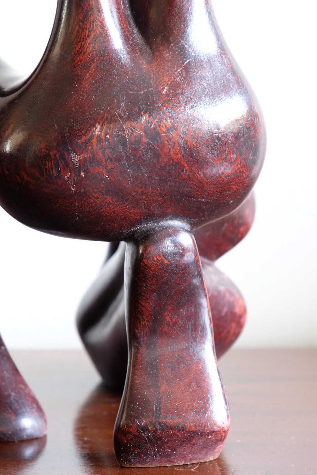 African Abstract Mahogany Sculpture Inspired by Rodin and Henry Moore