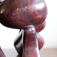 African Abstract Mahogany Sculpture Inspired by Rodin and Henry Moore