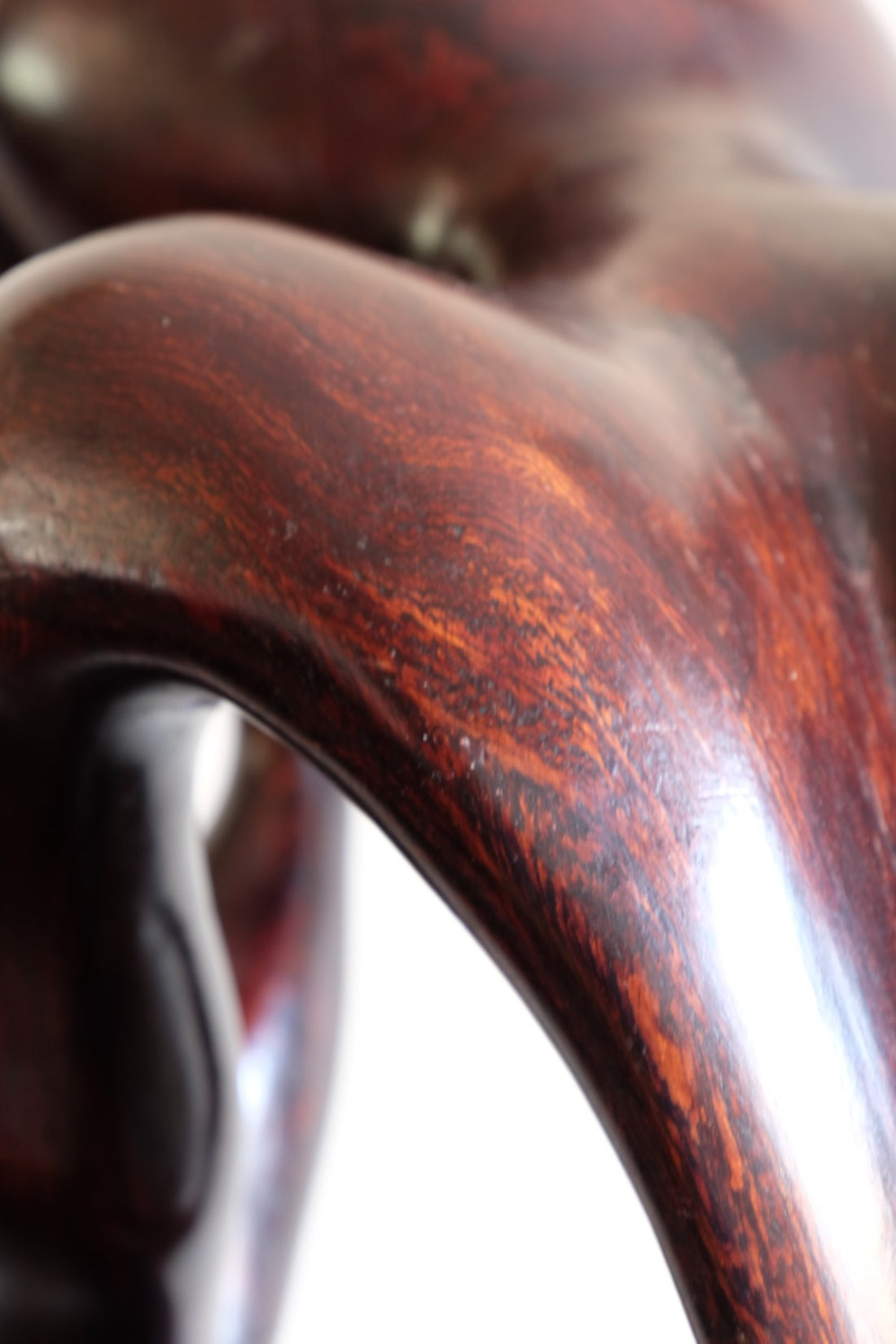 African Abstract Mahogany Sculpture Inspired by Rodin and Henry Moore