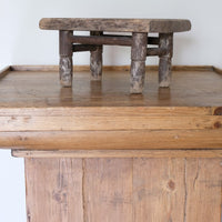 19th Century Painted Pine Milking Stool