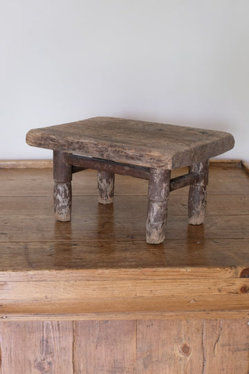 19th Century Painted Pine Milking Stool