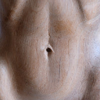 Hand Carved Wooden Female Torso Sculpture | Modernist Art