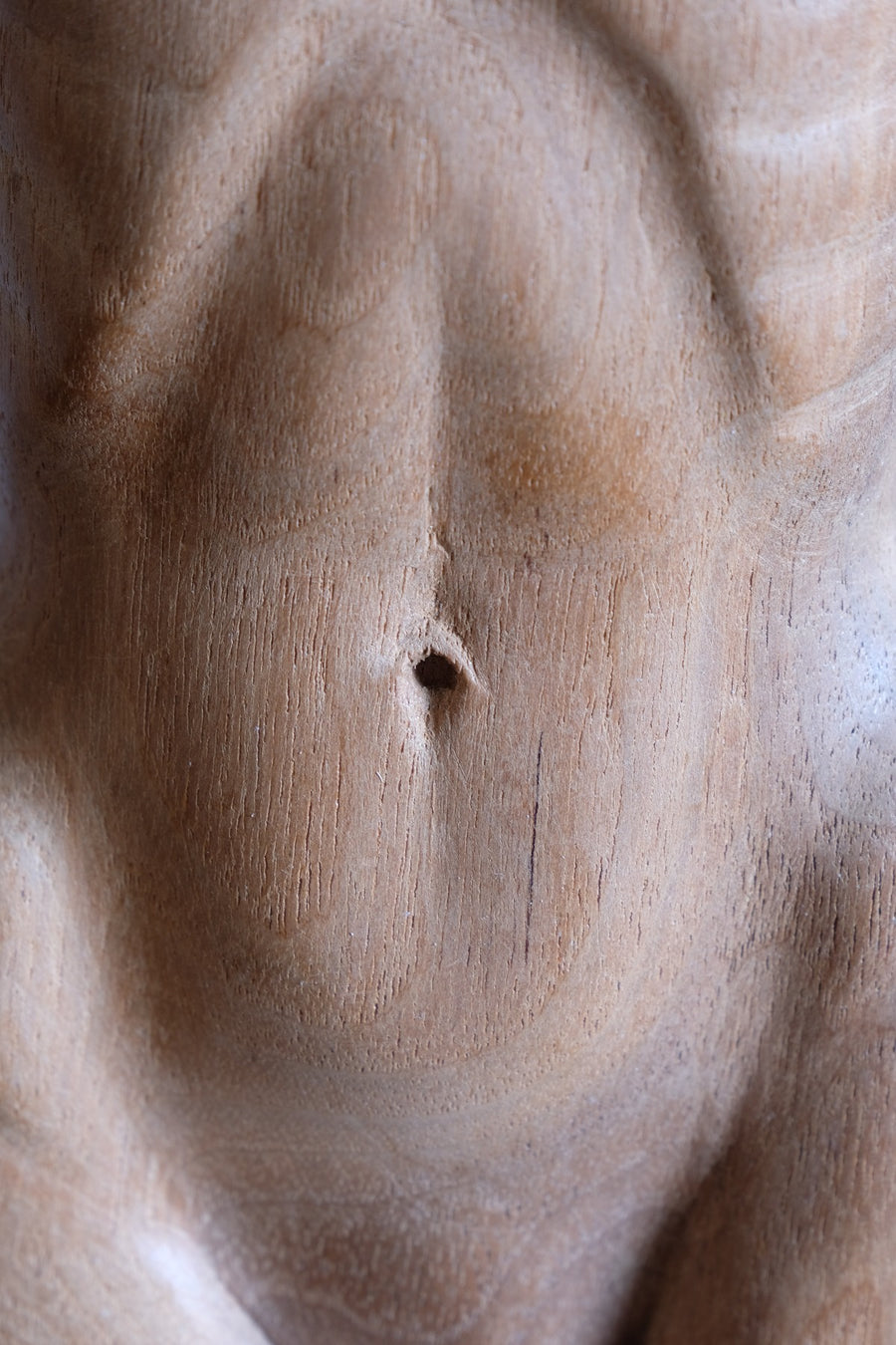 Hand Carved Wooden Female Torso Sculpture | Modernist Art