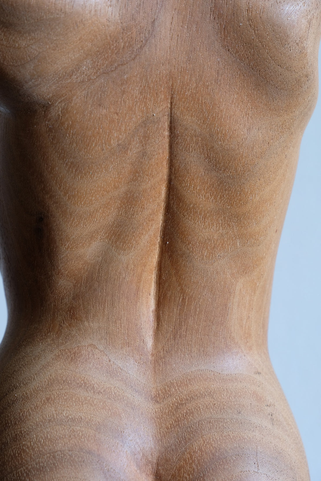 Hand Carved Wooden Female Torso Sculpture | Modernist Art