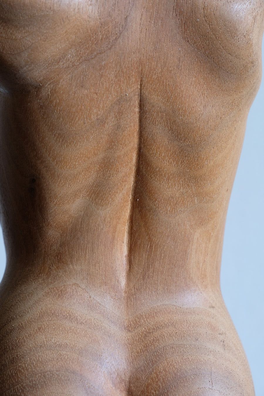 Hand Carved Wooden Female Torso Sculpture | Modernist Art