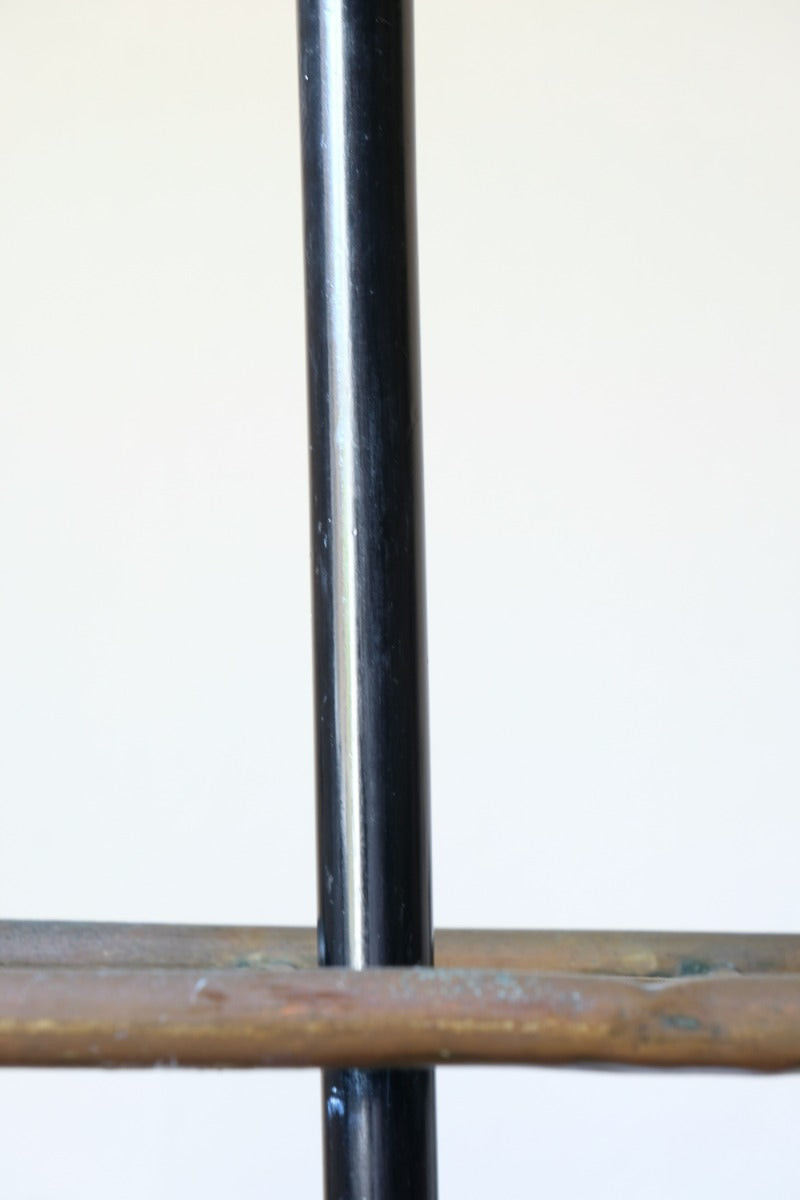 Ebonised & Hallmarked Silver Walking Stick With Engraving