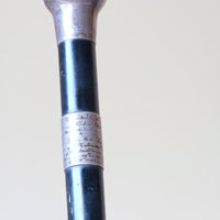 Ebonised & Hallmarked Silver Walking Stick With Engraving